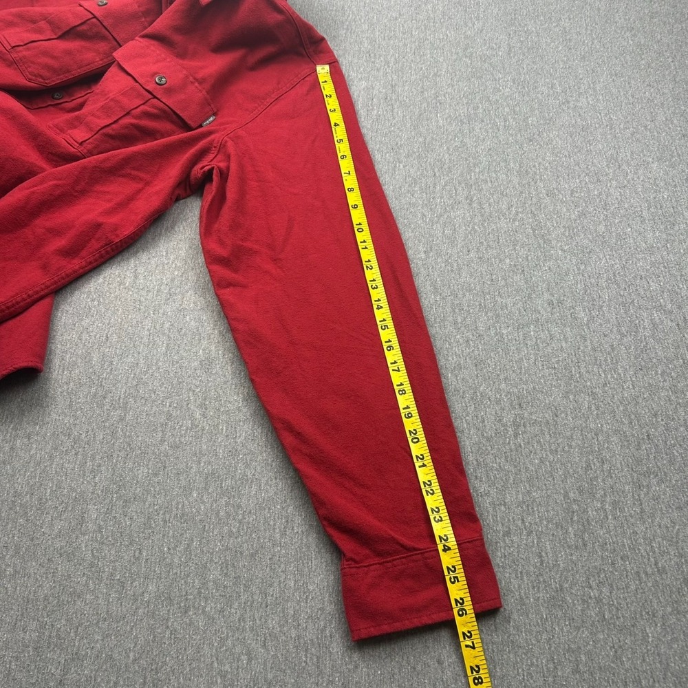 Eddie Bauer Relaxed Fit 2 Pocket Flannel Button Up Long Sleeve Shirt Mens XL Red - Picture 11 of 16
